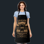 Personalised vintage 80th birthday whiskey themed apron<br><div class="desc">You can add some originality to your wardrobe collection with this vintage classic birthday graphic design with awesome typography font lettering, is a great gift idea for men, women, husbands, wife girlfriends, and a boyfriend who will love this one-of-a-kind artwork. The best amazing and funny holiday present for your happy...</div>