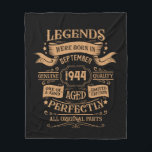 Personalised vintage 80th birthday whiskey themed fleece blanket<br><div class="desc">You can add some originality to your wardrobe collection with this vintage classic birthday graphic design with awesome typography font lettering, is a great gift idea for men, women, husbands, wife girlfriends, and a boyfriend who will love this one-of-a-kind artwork. The best amazing and funny holiday present for your happy...</div>