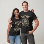 Personalised vintage 80th birthday whiskey themed T-Shirt<br><div class="desc">You can add some originality to your wardrobe collection with this vintage classic birthday graphic design with awesome typography font lettering. It is a great gift idea for men, women, husbands, wives, girlfriends, and boyfriends who will love this one-of-a-kind artwork. It is the best amazing and fun holiday present for...</div>