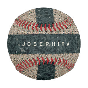 Personalised Vintage Abstract Quartz Stone Natural Baseball