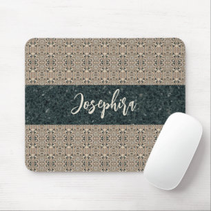 Personalised Vintage Abstract Quartz Stone Natural Mouse Pad