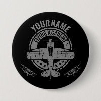 Personalised Vintage Aeroplane Pilot Flying Academ