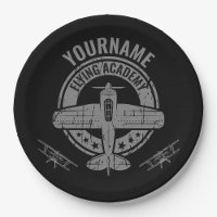 Personalised Vintage Aeroplane Pilot Flying Academ