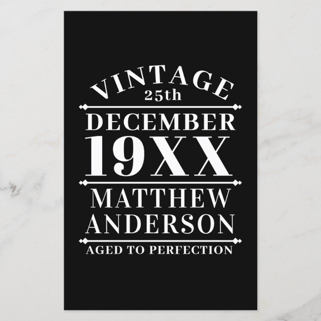 Personalised Vintage Aged to Perfection (Front)