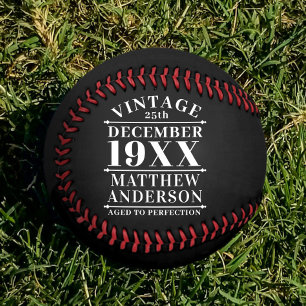Personalised Vintage Aged to Perfection Baseball