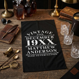 Personalised Vintage Aged to Perfection Bath Towel