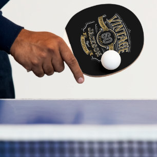 Personalised Vintage Aged To Perfection Birthday Ping Pong Paddle