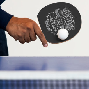 Personalised Vintage Aged To Perfection Birthday Ping Pong Paddle