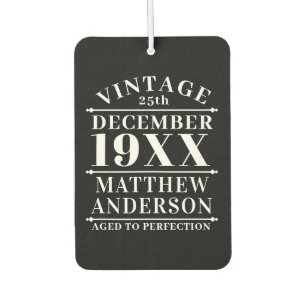 Personalised Vintage Aged to Perfection Car Air Freshener