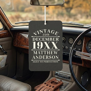 Personalised Vintage Aged to Perfection Car Air Freshener