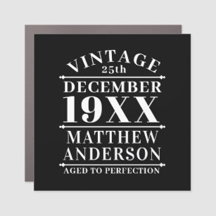 Personalised Vintage Aged to Perfection Car Magnet