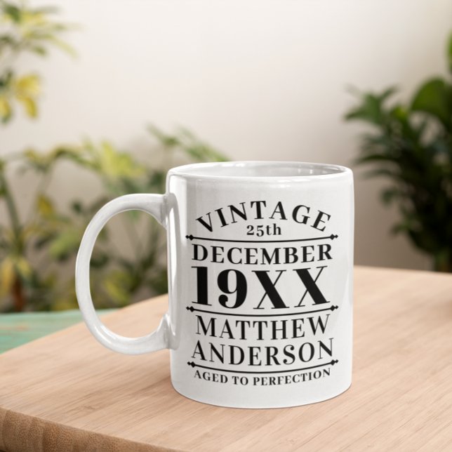 Personalised Vintage Aged to Perfection Coffee Mug (Creator Uploaded)