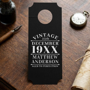 Personalised Vintage Aged to Perfection Door Hanger