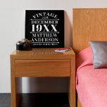 Personalised Vintage Aged to Perfection Faux Canvas Print<br><div class="desc">Personalised vintage aged to perfection design could be a great gift for your friends or family member,  or you can use it yourself.</div>