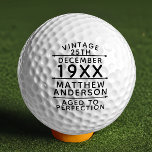 Personalised Vintage Aged to Perfection Golf Balls<br><div class="desc">Personalised vintage aged to perfection design could be a great gift for your friends or family member,  or you can use it yourself.</div>