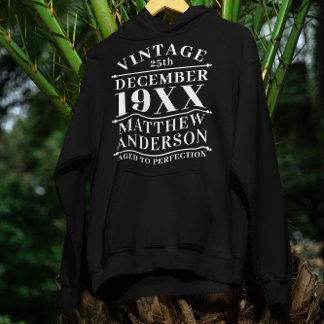 Personalised Vintage Aged to Perfection Hoodie