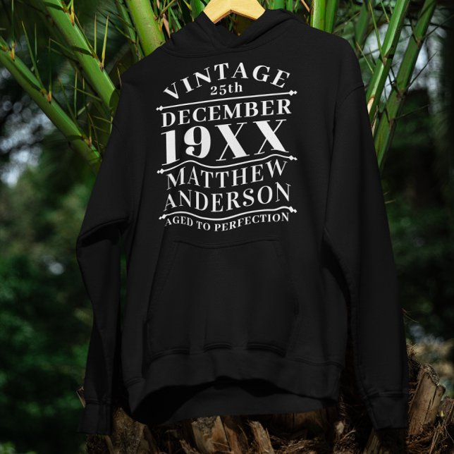 Personalised Vintage Aged to Perfection Hoodie (Creator Uploaded)