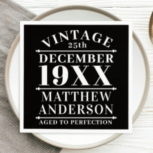 Personalised Vintage Aged to Perfection Napkin