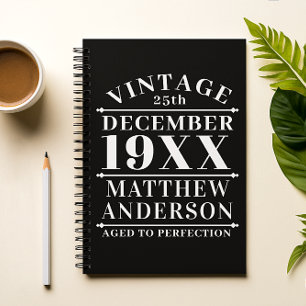 Personalised Vintage Aged to Perfection Notebook