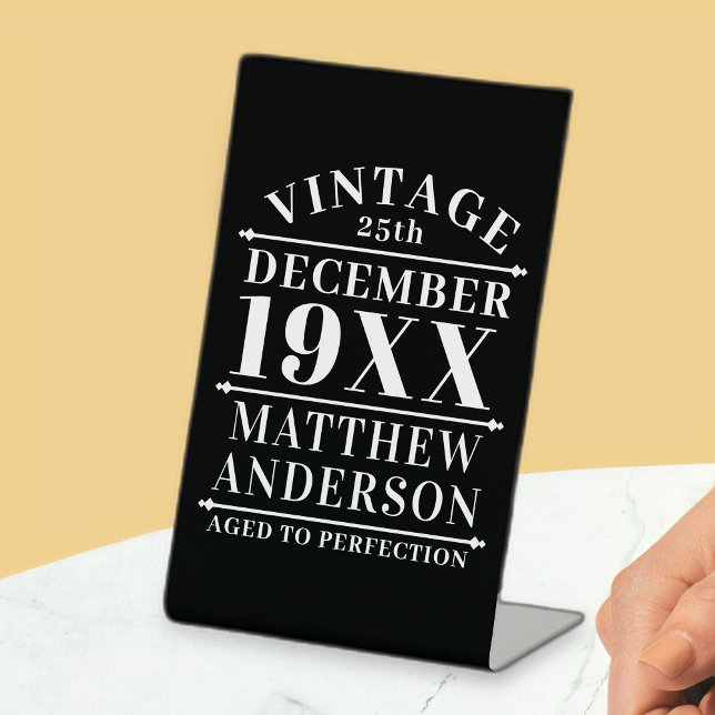 Personalised Vintage Aged to Perfection Pedestal Sign (Creator Uploaded)