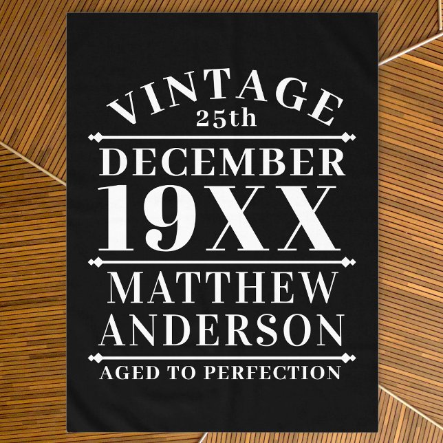 Personalised Vintage Aged to Perfection Tablecloth (Creator Uploaded)
