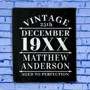 Personalised Vintage Aged to Perfection Tapestry