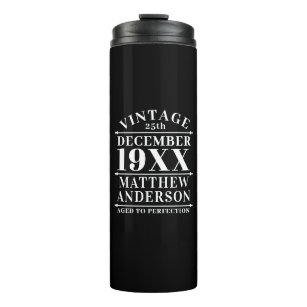 Personalised Vintage Aged to Perfection Thermal Tumbler