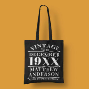 Personalised Vintage Aged to Perfection Tote Bag
