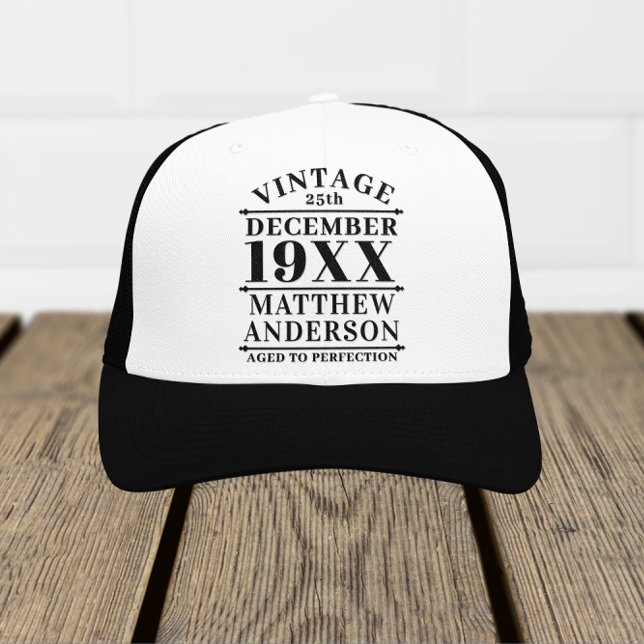 Personalised Vintage Aged to Perfection Trucker Hat (Creator Uploaded)