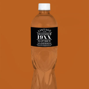 Personalised Vintage Aged to Perfection Water Bottle Label