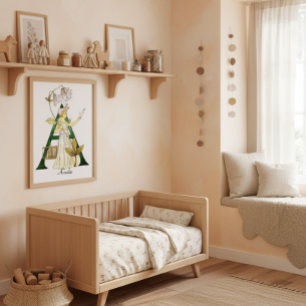 Personalised Vintage Alphabet Letter A   Poster