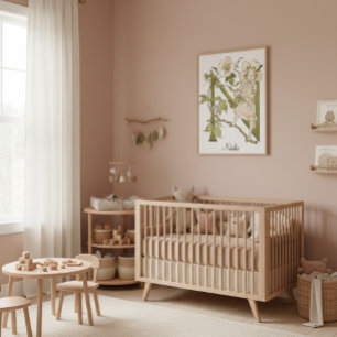 Personalised Vintage Alphabet Letter N   Poster