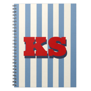 Personalised Vintage Americana Custom Initials Notebook