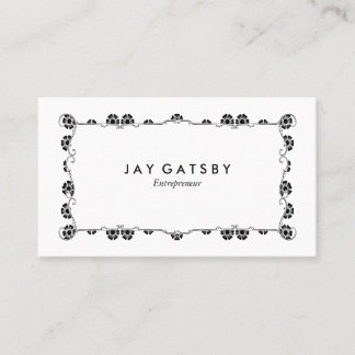 Personalised Vintage Art Nouveau Floral Border Business Card