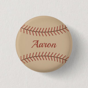 Personalised Vintage Baseball Button 