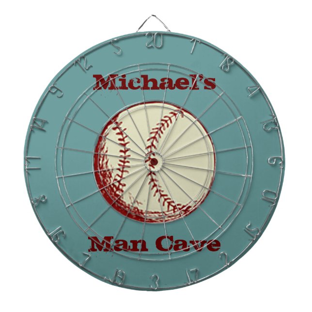 Personalised Vintage Baseball Dartboard (Front)