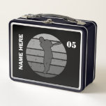 Personalised Vintage Baseball Name Number Metal Lunch Box<br><div class="desc">Personalised Vintage Baseball Name Number Metal Lunch Box</div>