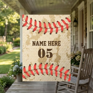 Personalised Vintage Baseball Name Number Retro