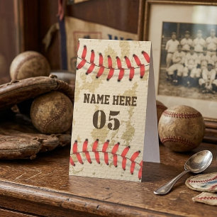 Personalised Vintage Baseball Name Number Retro