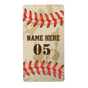 Personalised Vintage Baseball Name Number Retro