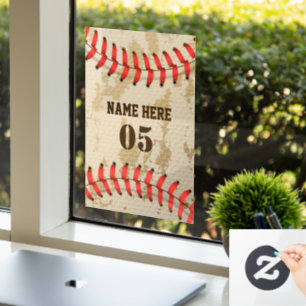 Personalised Vintage Baseball Name Number Retro