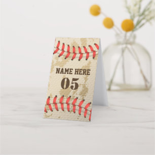 Personalised Vintage Baseball Name Number Retro Appointment Card