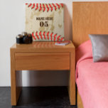 Personalised Vintage Baseball Name Number Retro Faux Canvas Print<br><div class="desc">Personalised vintage baseball name number retro design  can be good for you if you love Baseball. Or it could be a great gift for those who loves baseball.</div>