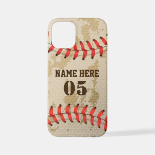 Personalised Vintage Baseball Name Number Retro iPhone 12 Mini Case