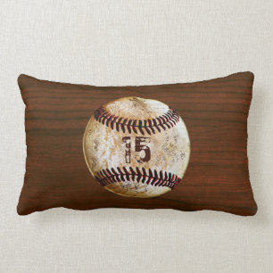 Personalised Vintage Baseball Throw Pillows Lumbar