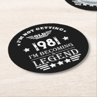 Personalised vintage birthday black white