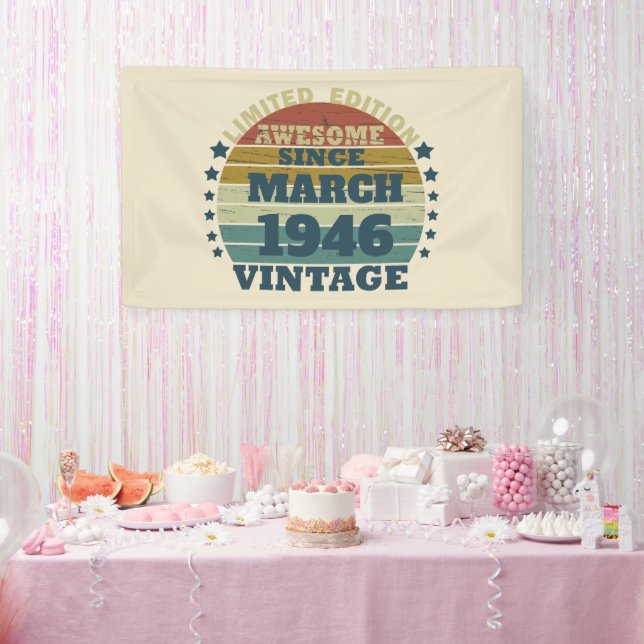 Personalised vintage birthday gift banner (Party)
