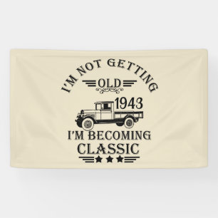 Personalised vintage birthday gift banner