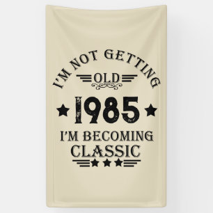 Personalised vintage birthday gift banner