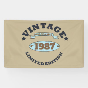 Personalised vintage birthday gift banner